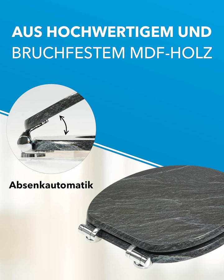 Xonic Design WC-Sitz - Premium Klo-Deckel - Toilettensitz mit Absenkautomatik - hochwertige Klobrill