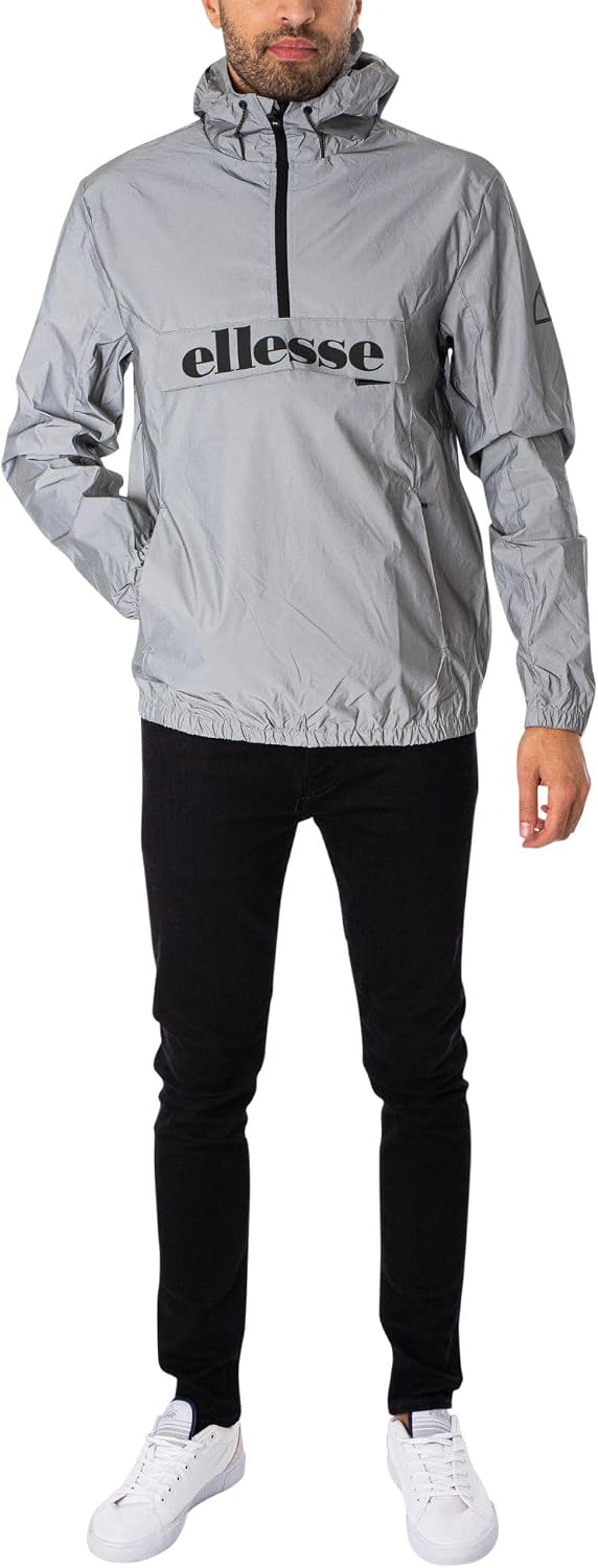 Ellesse Herren Acera Pullover Jacke, Übergangsjacke | Regenjacke, Windbreaker, Wasserdicht M Reflekt