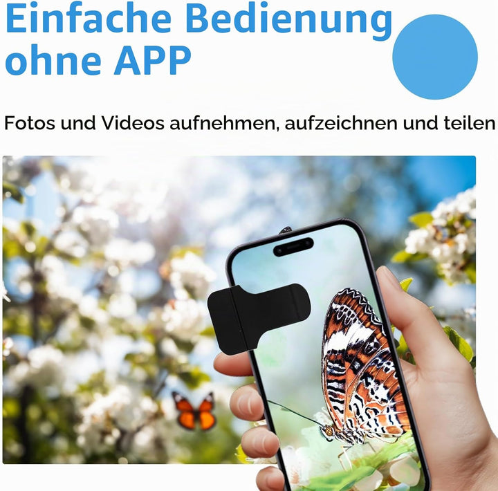 Handy Mikroskop, 200x USB Mikroskopen mit LED, Mini-Mikroskop für Smartphone Kamera, HD Digital Mikr