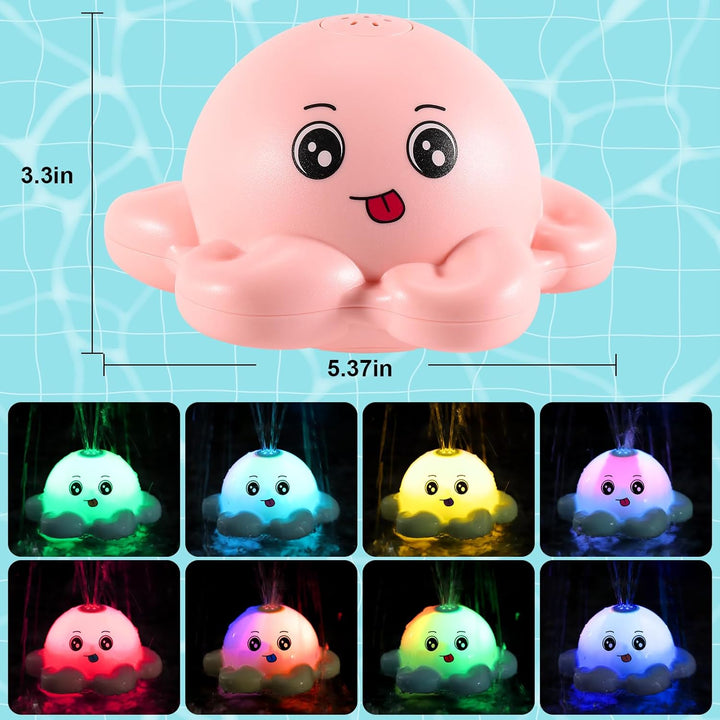 Gigilli Octopus Bath Badewannenspielzeug Baby Badespielzeug,Wiederaufladbares Oktopus Badewanne Spie