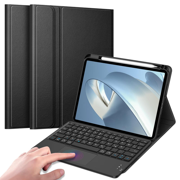 FINTIE Tastatur Hülle für iPad Pro 11 Zoll 2025/2024 (M5/M4), Soft TPU Rückseite Schutzhülle mit Sti