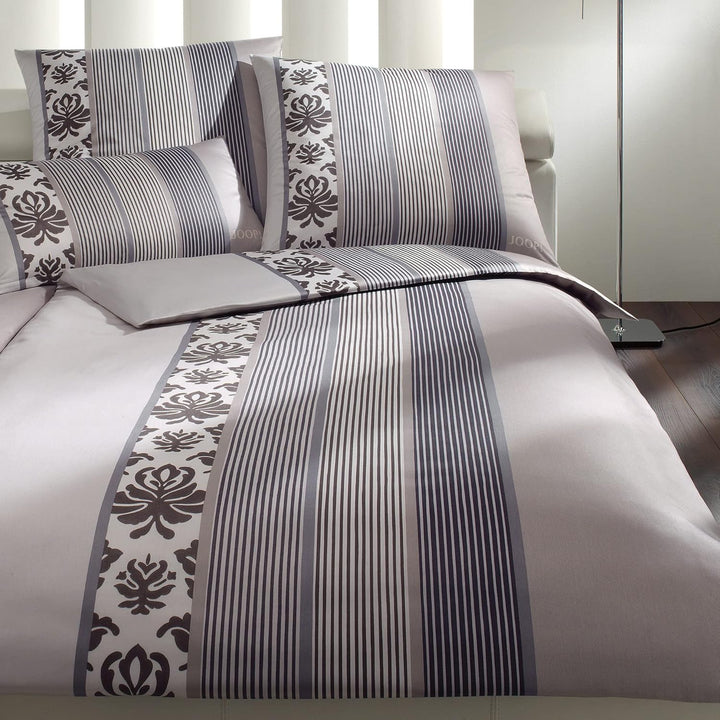 Joop! Bettwäsche Ornament Stripe 4022 Graphit - 77 80x80 cm - 155x220 cm 155x220 cm + 80x80 cm Graph