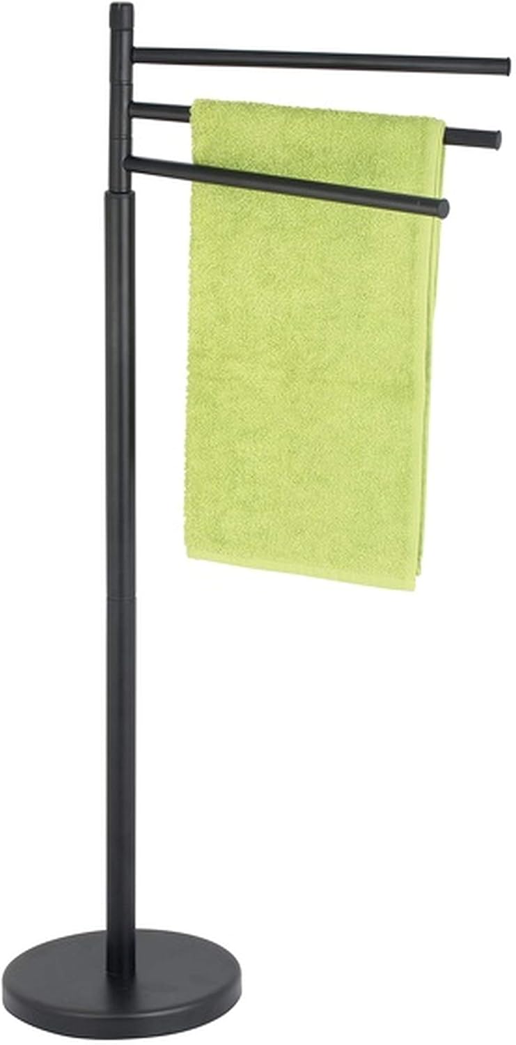 MSV Handtuchständer Ella mit 3 beweglichen Handtuchstangen für Badetücher und andere Textilien Handt