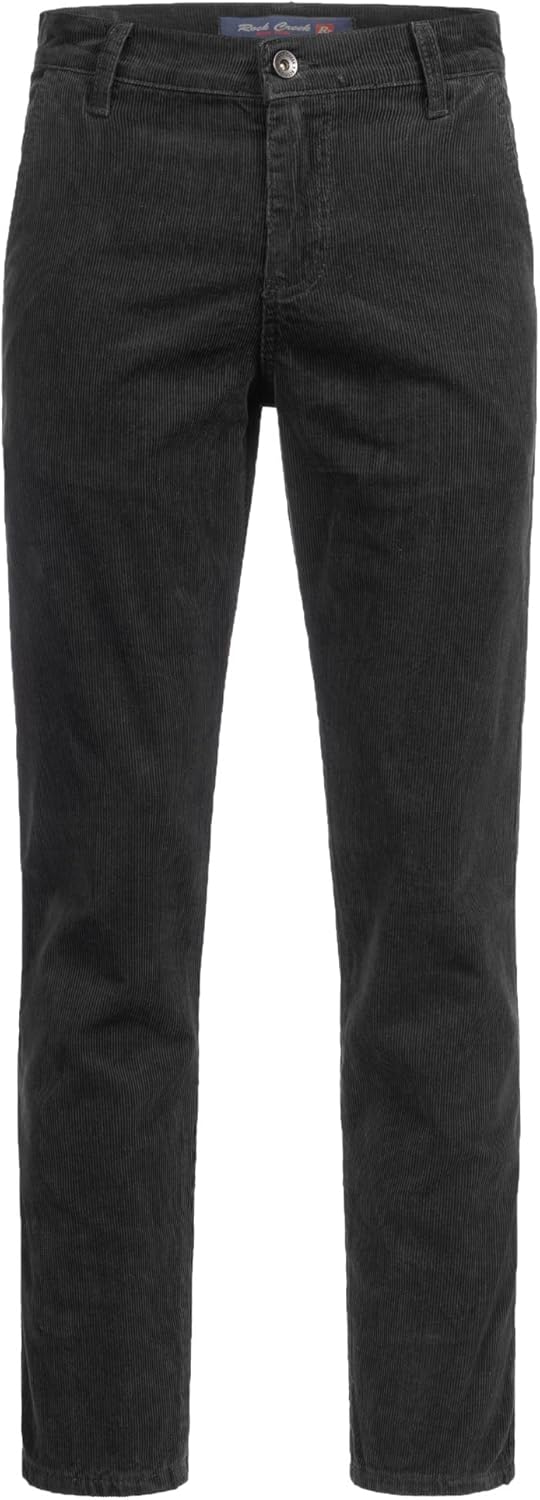 Rock Creek Herren Cord Hose Regular Fit Chino Hose RC-2156 29W / 30L Schwarz, 29W / 30L Schwarz