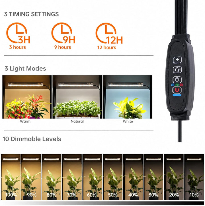 Bstrip Blumenständer mit Pflanzenlampe, 180cm 5 Ebenen Blumenständer Hoch