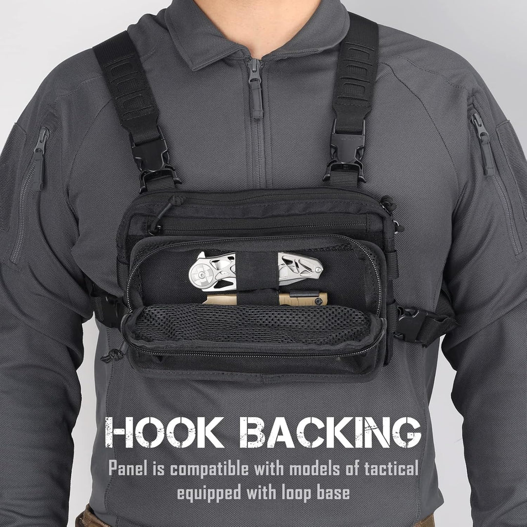 LIVANS Taktische Netztasche mit Reissverschluss, modularer Einsatz-Panel-Organizer, EDC-Aufbewahrung