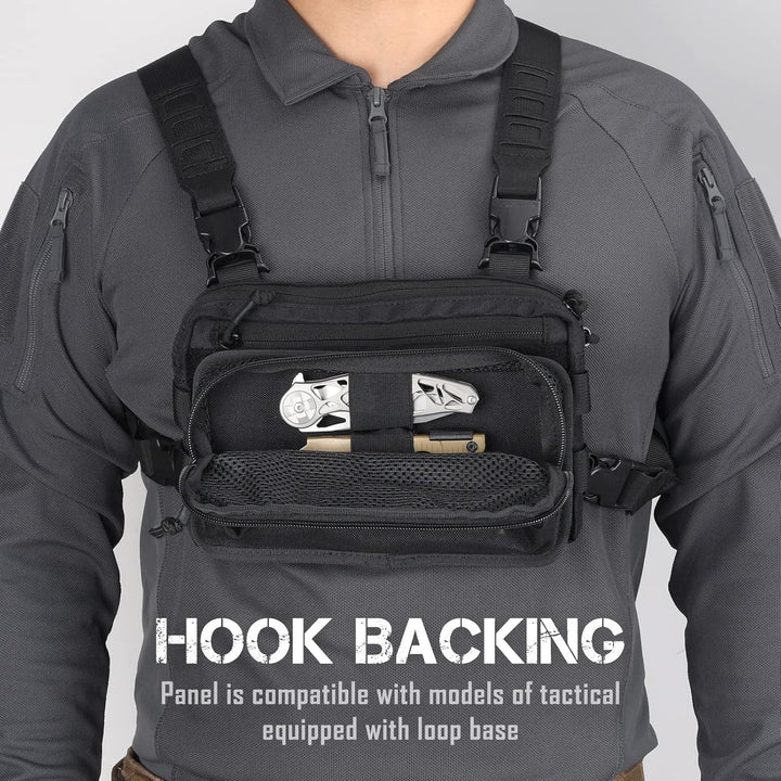 LIVANS Taktische Netztasche mit Reissverschluss, modularer Einsatz-Panel-Organizer, EDC-Aufbewahrung