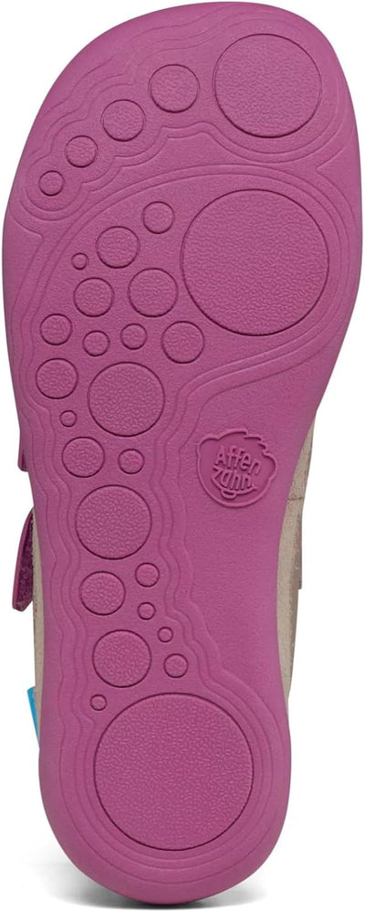 Affenzahn Barfussschuh Leder Buddy mit Klettverschluss Weich rutschfest Flexibel Reflektierend für J