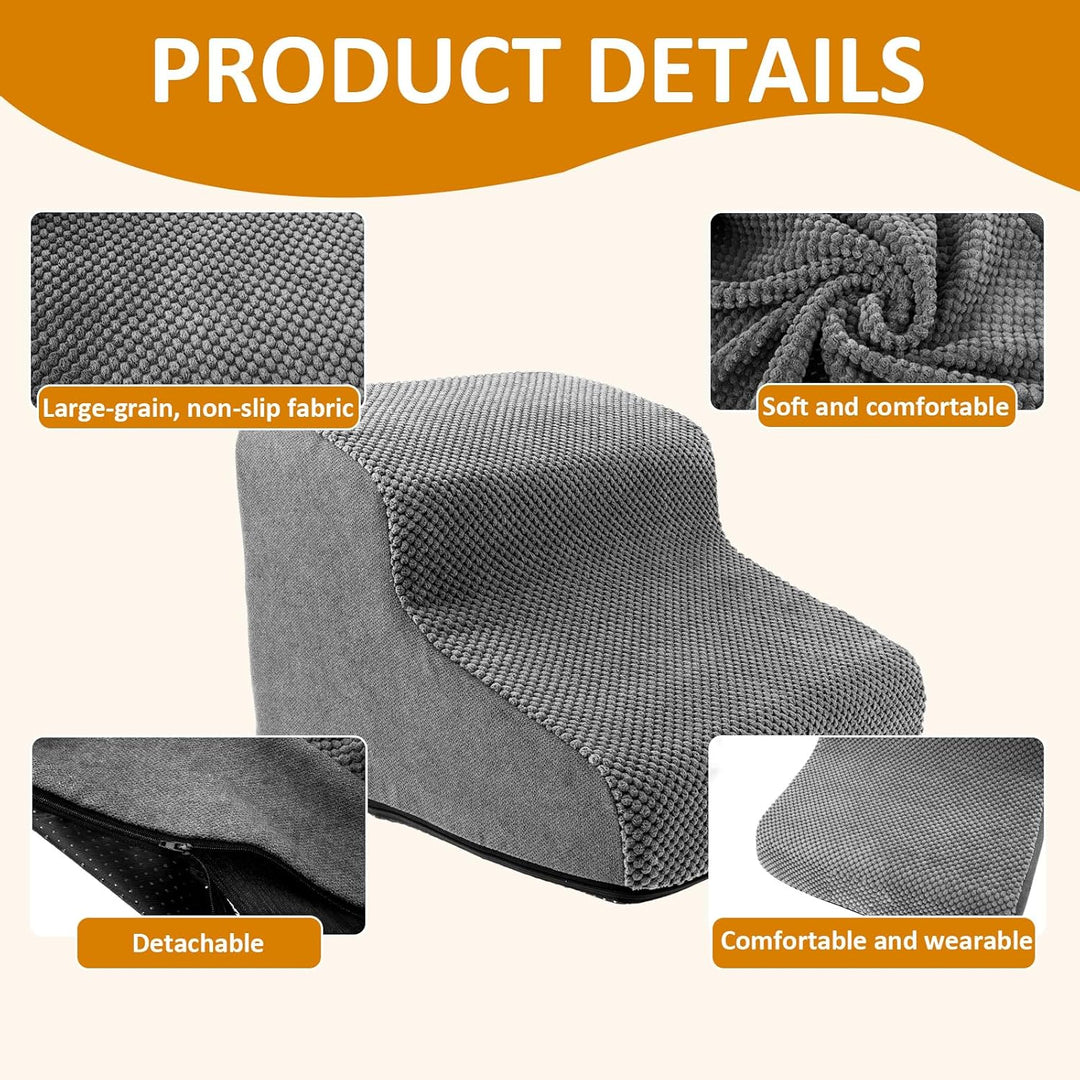 Hunde Treppe Bett 2 Stufen Haustiertreppe 30cm Hoch für Kleine Hunde Hundetreppe mit Waschbarem Bezu