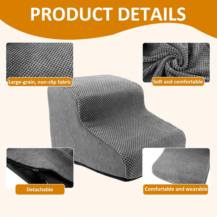 Hunde Treppe Bett 2 Stufen Haustiertreppe 30cm Hoch für Kleine Hunde Hundetreppe mit Waschbarem Bezu