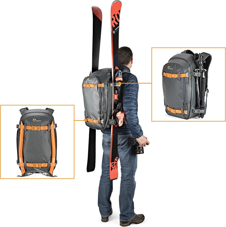 Lowepro Whistler 350 AW II, 4-Jahreszeiten-Kamerarucksack aus Recycling-Materialien, Wetterfeste Hül