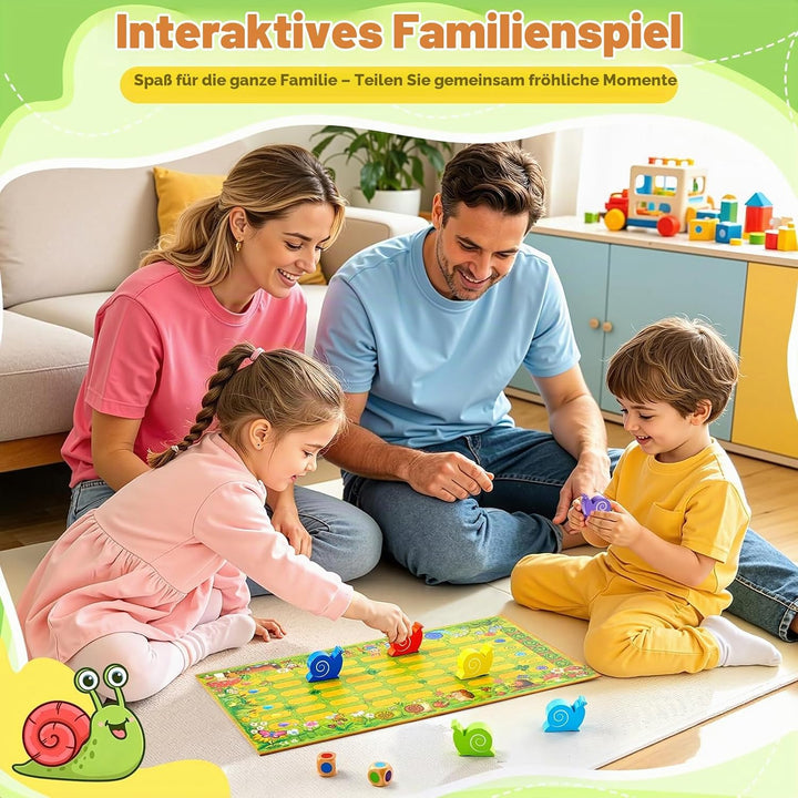 Kleine Schnecke Spiel, Klassiker Brettspiel &amp; Familienspiel ab 3-6 Jahren, Schneckenrennen Spiele fü