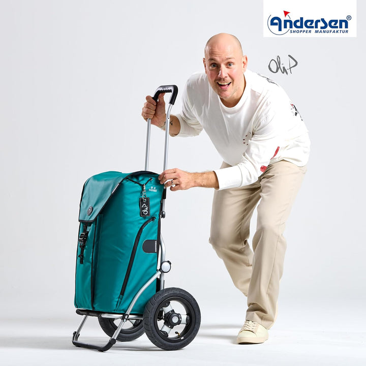 ANDERSEN Einkaufstrolley - Royal Shopper Oli.P 3.0 Petrol 50 L Einkaufswagen, hochwertig, Rucksack,