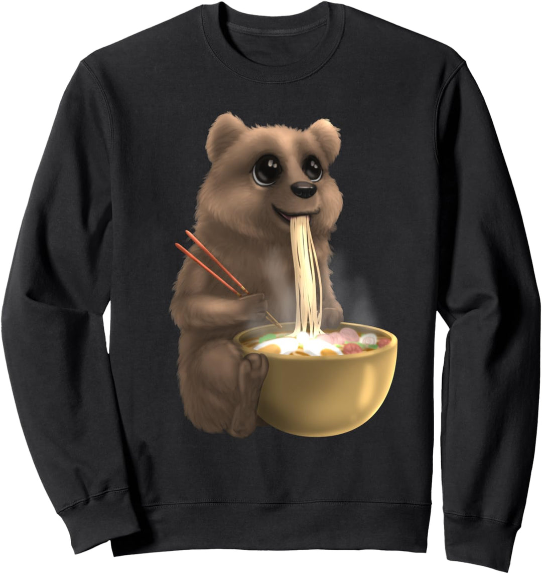 Brown Bear Japanese Ramen Noodle Asian Food Cute Kawaii Sweatshirt