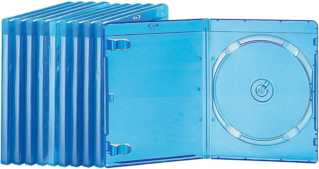 PEARL Bluray Case: Blu-ray Soft-Hüllen blau-transparent im 50er-Pack für je 1 Disc (Blurayhülle, CD