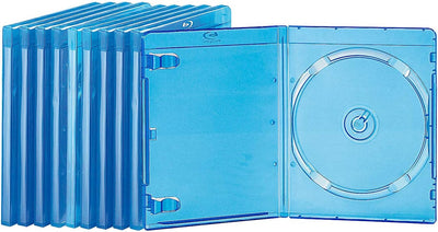 PEARL Bluray Case: Blu-ray Soft-Hüllen blau-transparent im 50er-Pack für je 1 Disc (Blurayhülle, CD