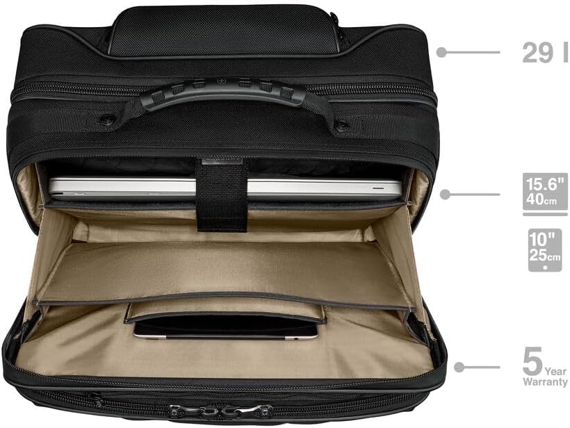 WENGER Legacy Black Series Aktenkoffer, Laptop-Tasche zum Rollen, Trolley, Notebook bis 15,6 Zoll, 2