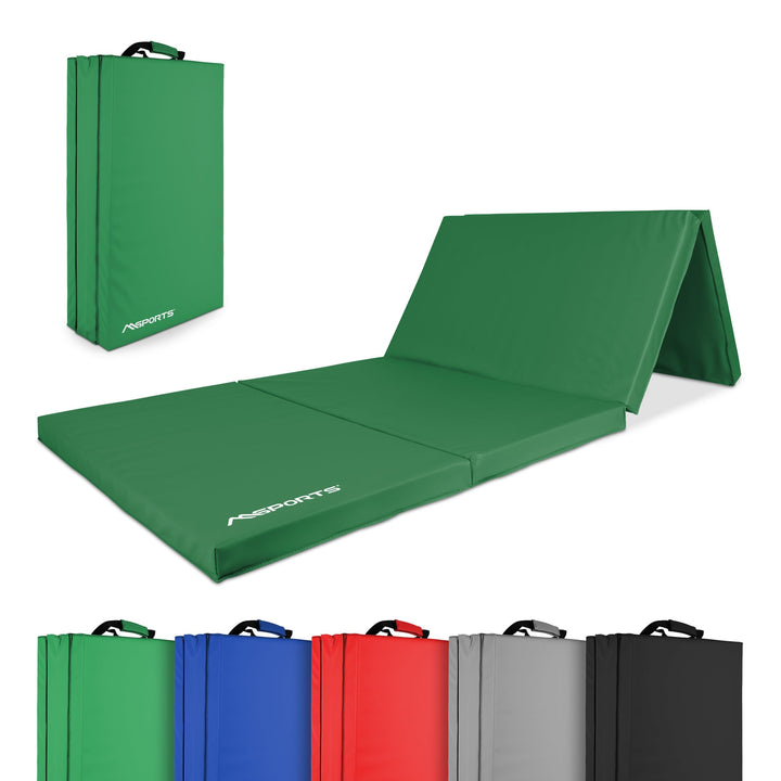 MSPORTS Turnmatte Premium klappbare Weichbodenmatte 190 x 80 x 5 cm Gymnastikmatte faltbare Sportmat