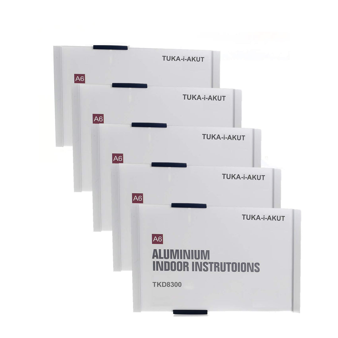 TUKA-i-AKUT 5st. Büro Türschild A6, Aluminium und Acryl Abdeckung, Büroschild zum selbst beschriften