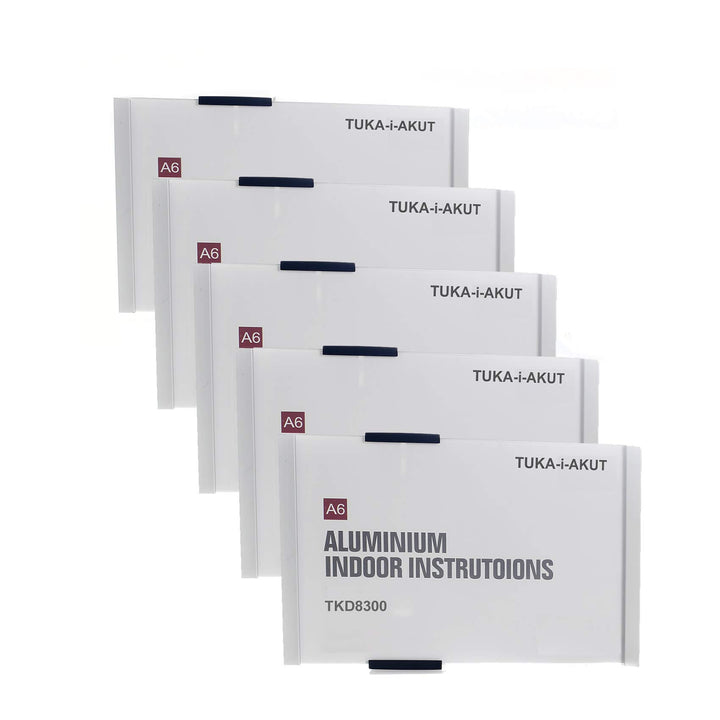 TUKA-i-AKUT 5st. Büro Türschild A6, Aluminium und Acryl Abdeckung, Büroschild zum selbst beschriften