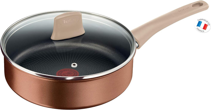 Tefal TEFALECO-RESPECT Schmorpfanne, 24 cm, mit Deckel, Antihaftbeschichtung, Induktion G2543202