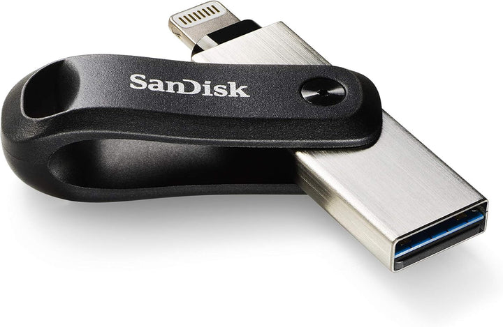 SanDisk iXpand Go Flash-Laufwerk iPhone Speicher 128 GB (iPad kompatibel, automatisches Backup, Schl
