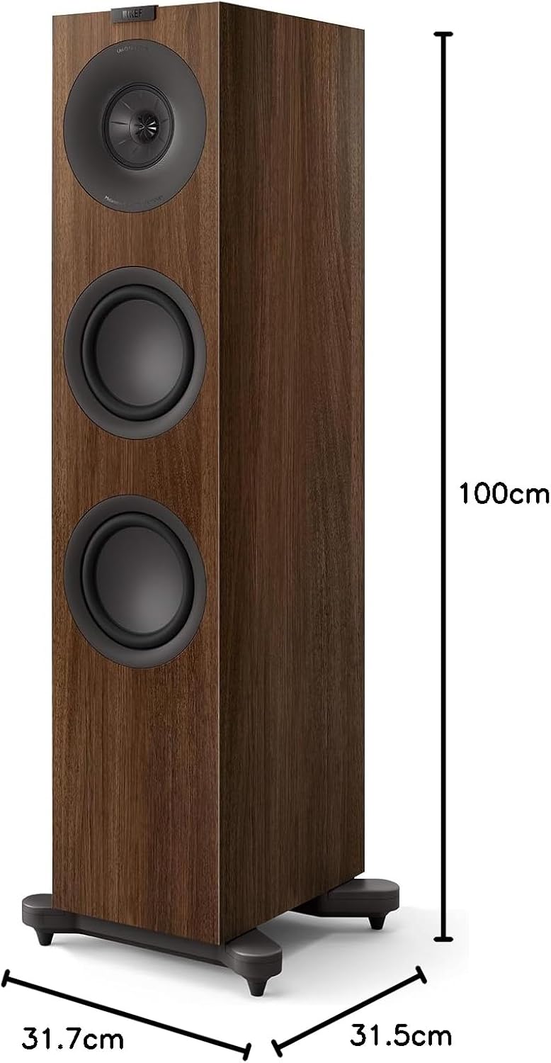 KEF Q7 Meta passiver HiFi-Standlautsprecher, Nussbaum | Musik | TV & Heimkino | Gaming | 3-Wege-Bass
