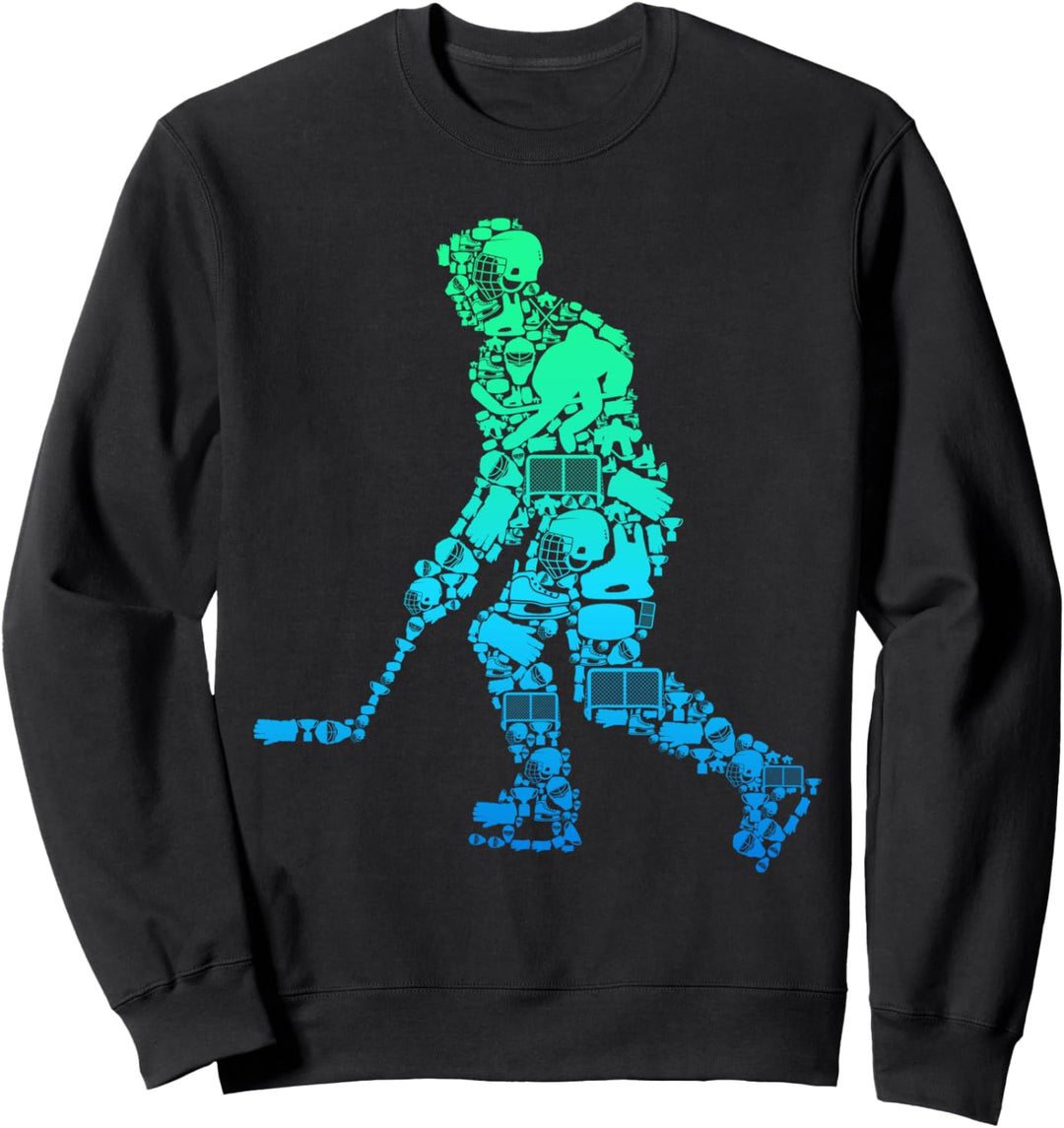 Eishockey Eishockeyspieler Kinder Jungen Männer Sweatshirt