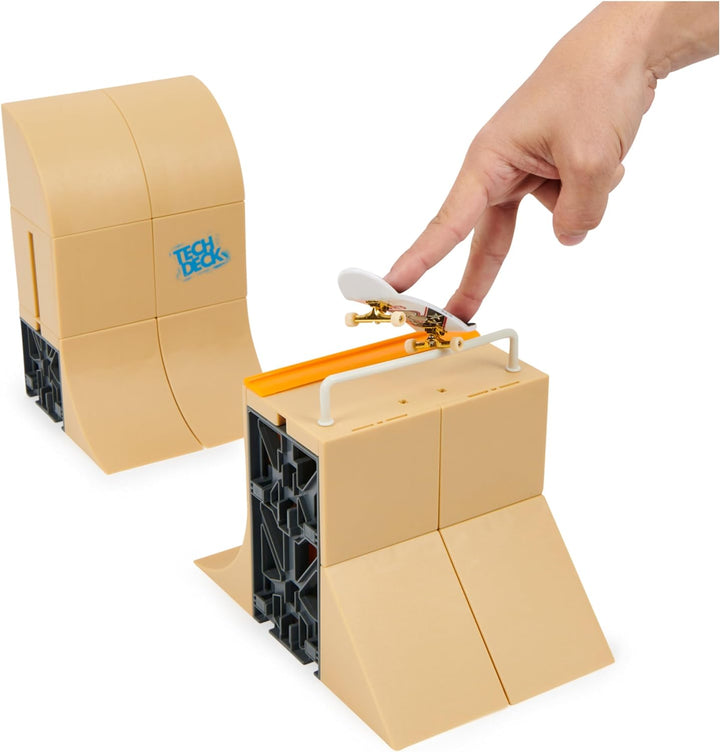 Tech Deck, Danny Way Mega Half Pipe X-Connect Park Creator, anpassbares Rampenset mit besonderem Pla
