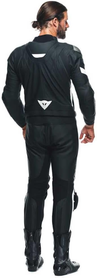 Dainese Avro 4 2-Teiler Motorrad Lederkombi (Black/White,48) 48 BLACK-MATT/BLACK-MATT/WH, 48 BLACK-M