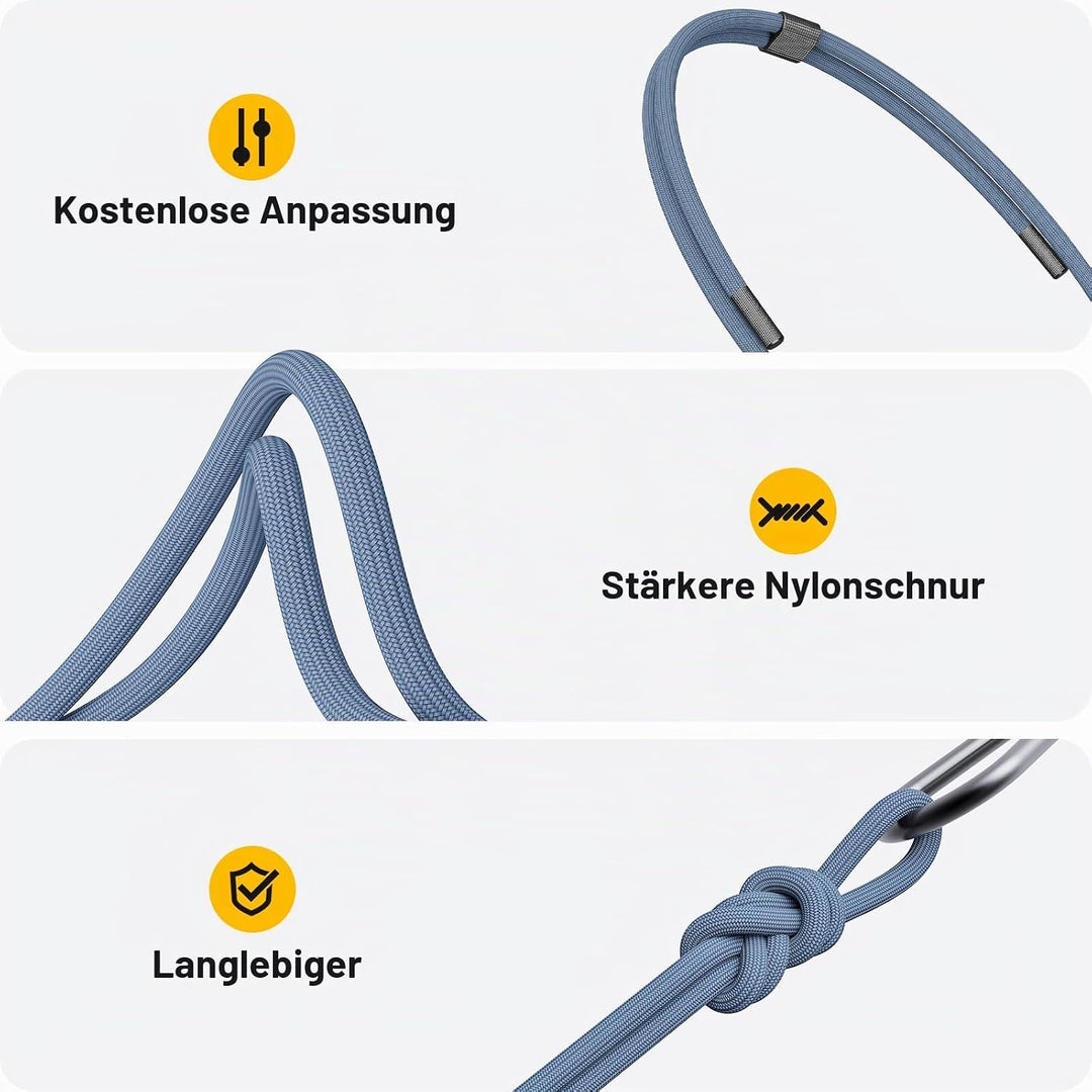 GOODVISH Handykette für iPhone 16 Hülle mit Band (6.1") | Kameraschutz und Bildschirmschutz | | Neck