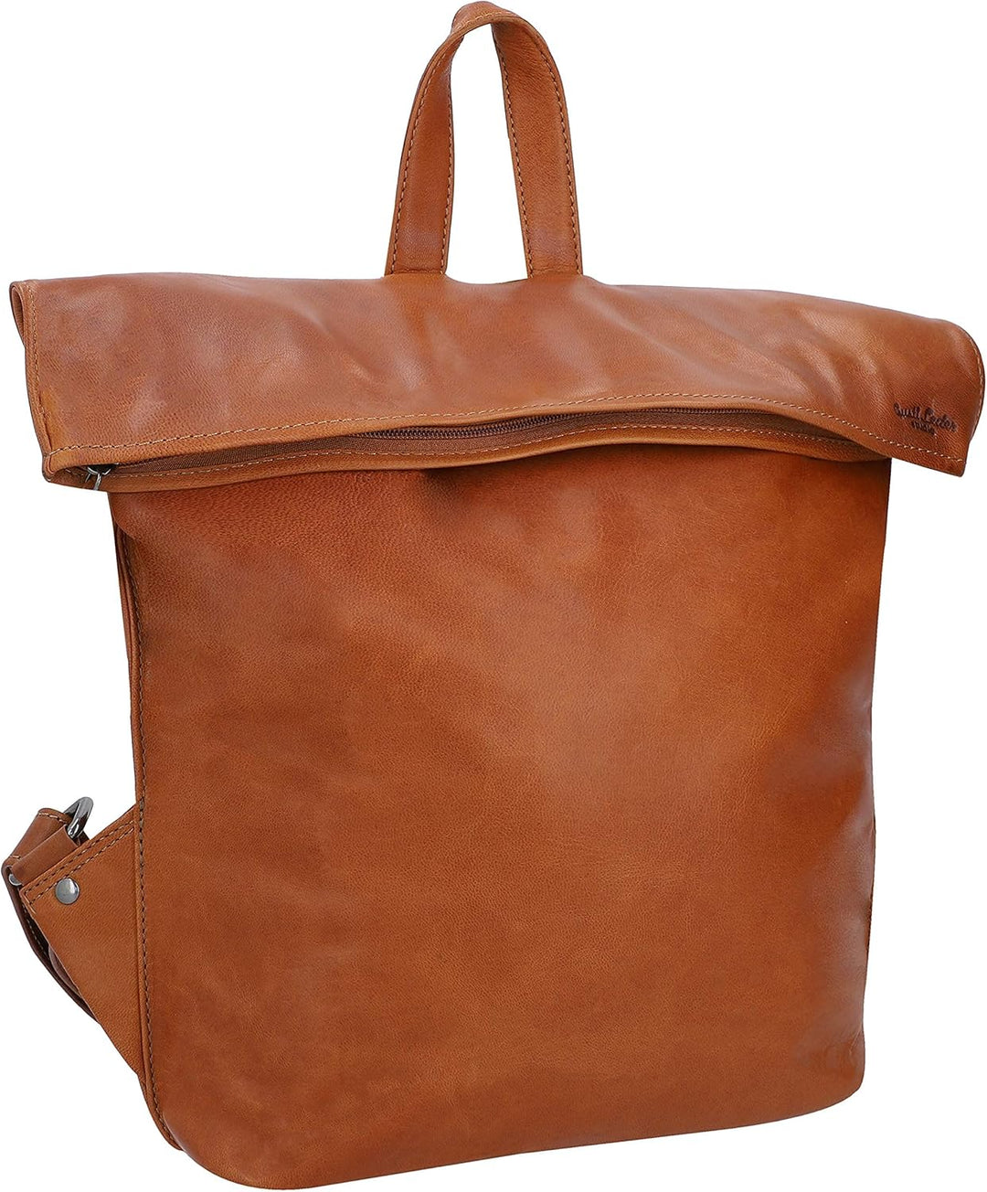 Gusti Fahrradrucksack Leder- Moreno A. Damen Rucksack inkl. Platte Lederrucksack Cityrucksack Braun
