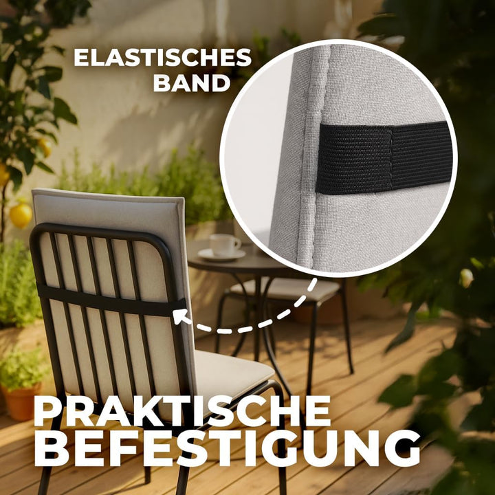 Hochlehner Auflagen 2er Set 120x50x8cm, Wasserabweisend &amp; UV-fest | Premium-Material 200gsm, Extra d