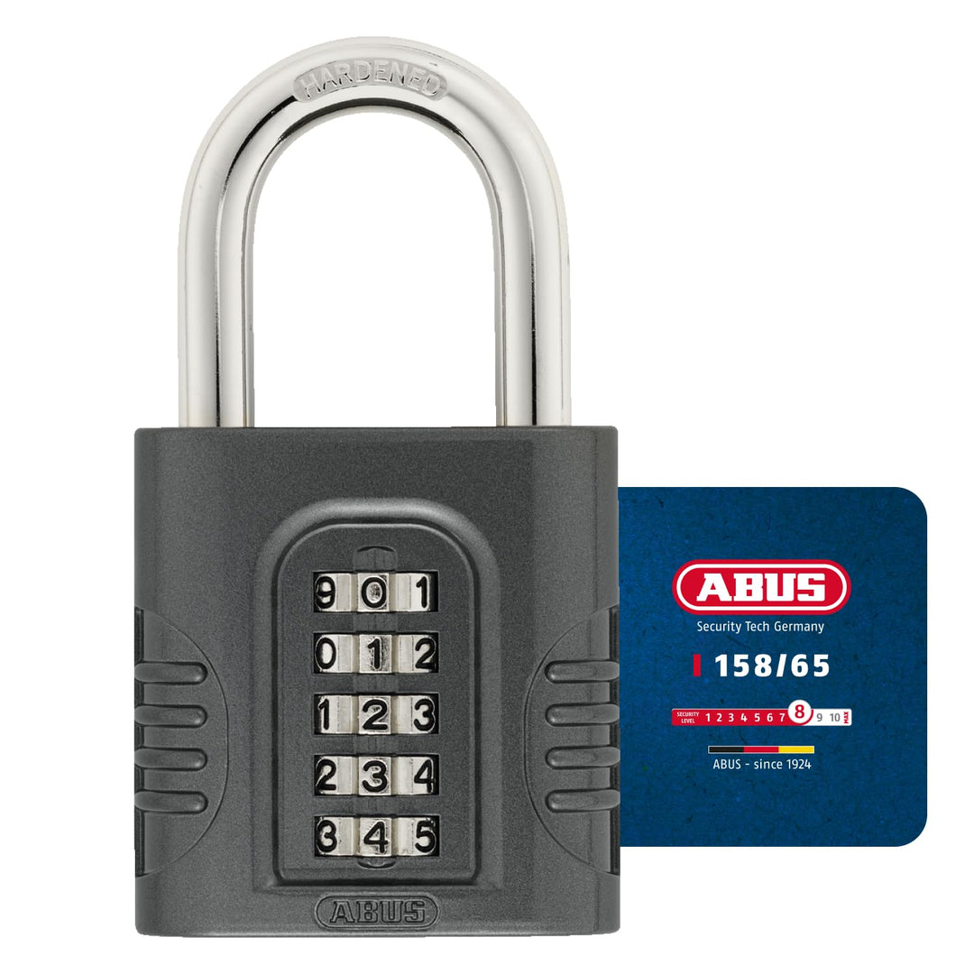 ABUS Zahlenschloss 158/65 - Vorhängeschloss mit Zinkgussdruck-Gehäuse - mit individuell einstellbare