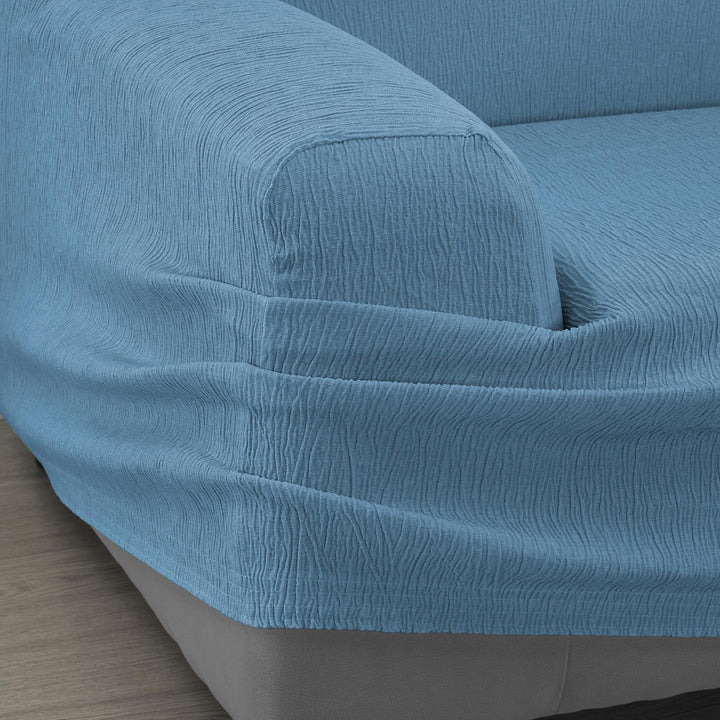 Martina Home Elastischer Sofabezug Modell Emilia 3 Plätze Blau (AZAFATA) 3 Sitzer Blau (Azafata), 3