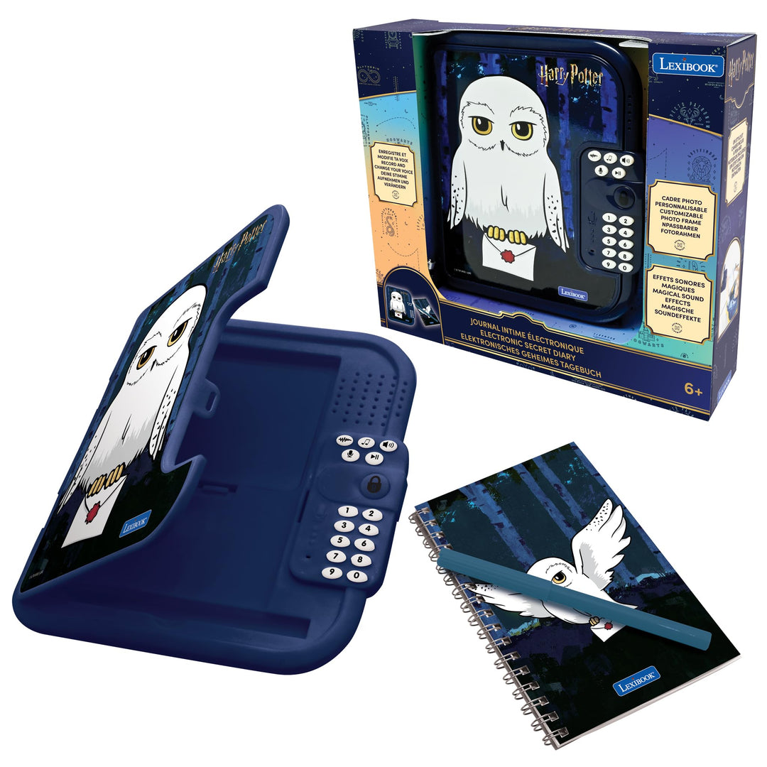 Lexibook, Harry Potter, Hedwig, elektronisches Tagebuch mit Stift und Notizbuch inklusive, interakti