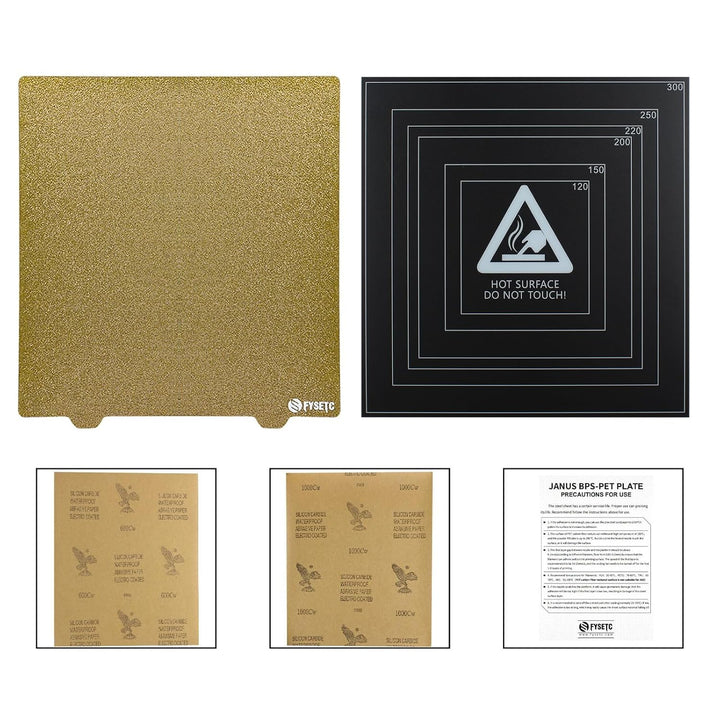 BCZAMD 310 x 310 mm 3D Printer Platform 2022 Upgrade JanusBPS-PET Building Plate Powder GD PEI + PET