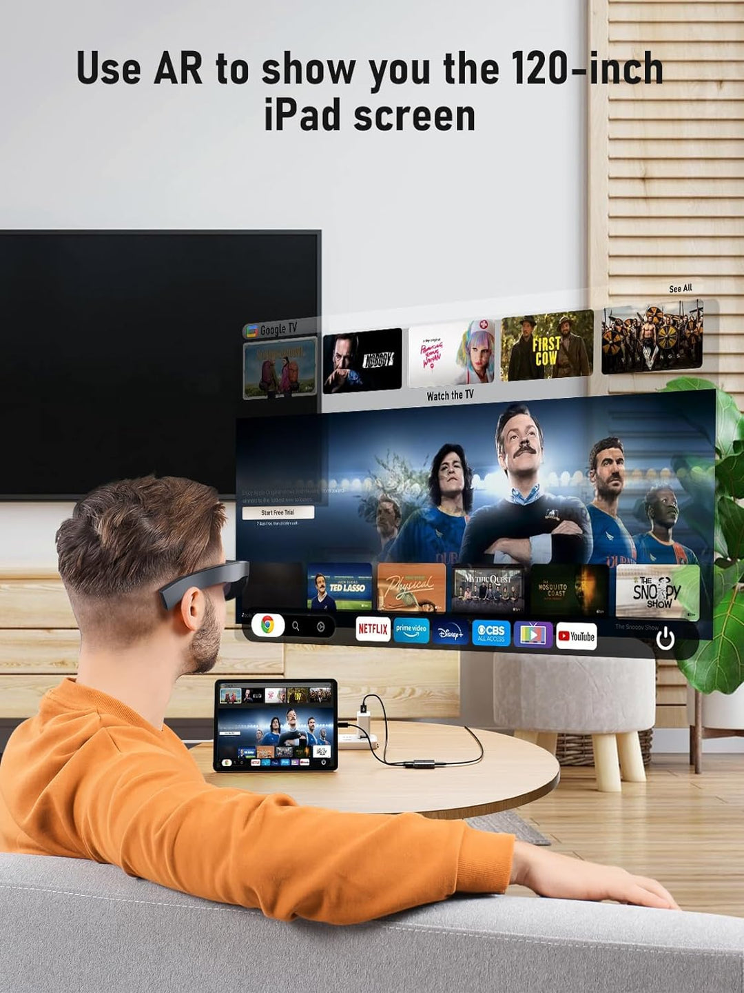 Lemorele Light ning zu USB-C Adapter, Light ning zu Typ-C Video für Nreal Air, Rokid Air, RayNeo AR,