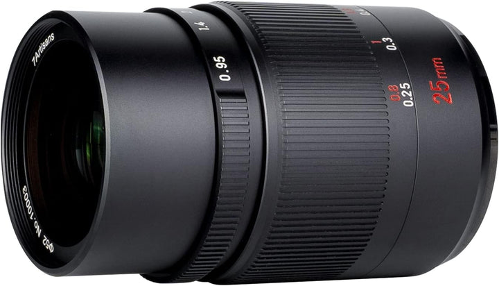 7artisans 25 mm F0.95 APS-C Weitwinkel, grosse Blende, manuelles Prime-Objektiv, kompatibel mit spie