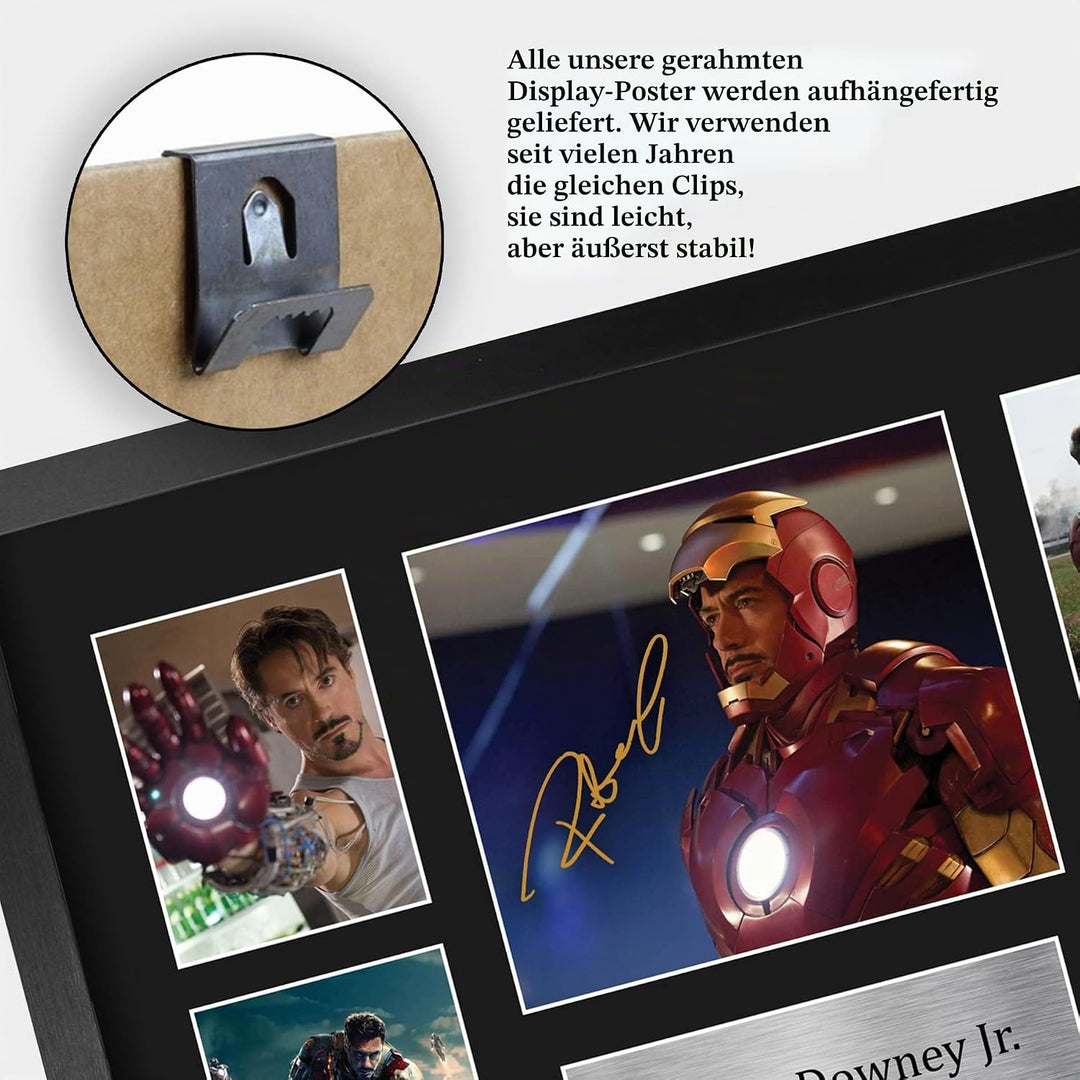 HWC Trading FR A3 Robert Downey Jr Ironman Presents Autogramm-Bild für Film-Erinnerungsstücke, gerah