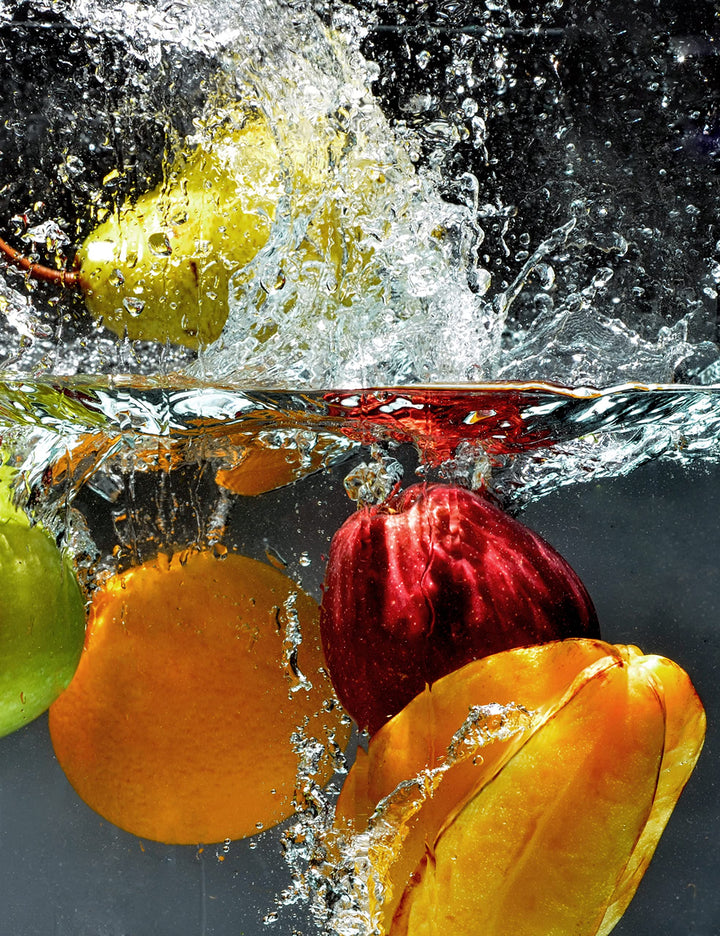 Queence Ceranfeldabdeckung Obst und Beeren Induktionsherd-Abdeckung 40x52 cm | Herdabdeckplatte aus