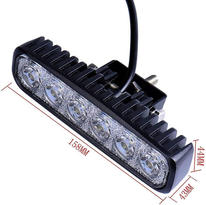 LED Arbeitsscheinwerfer, 18W LED Scheinwerfer 12v-24V Zusatzscheinwerfer Auto Flutlicht Arbeitslicht