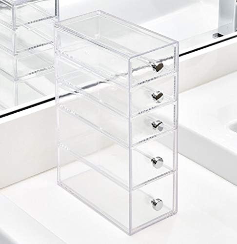 iDesign 39560EU Clarity Schubladenturm 5, durchsichtig 5 Schubladen, 5 Schubladen