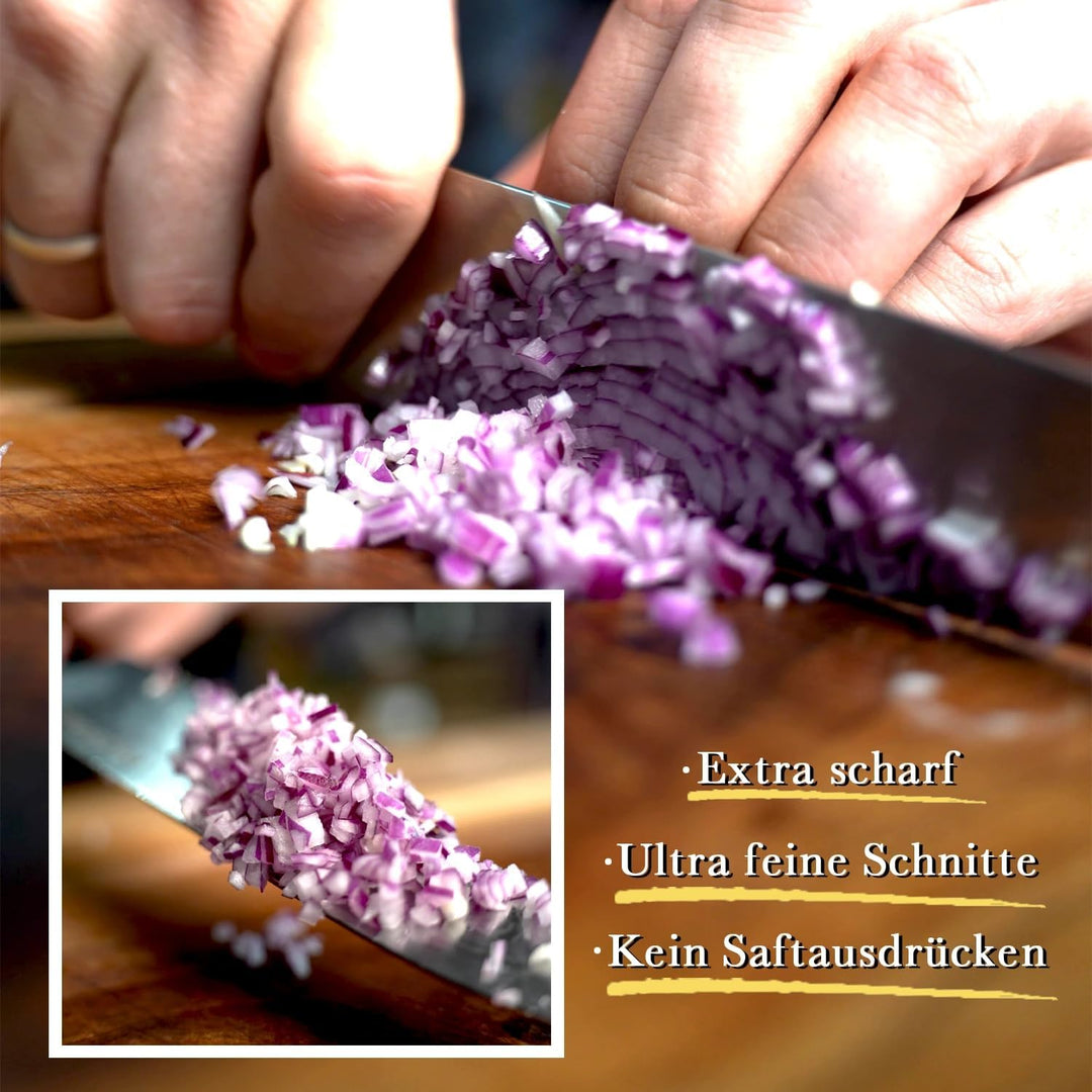 BABOSSA® Original Allzweckmesser | Ultra scharfes Allzweckmesser | Klingenlänge 13cm | 3 lagiger Spe