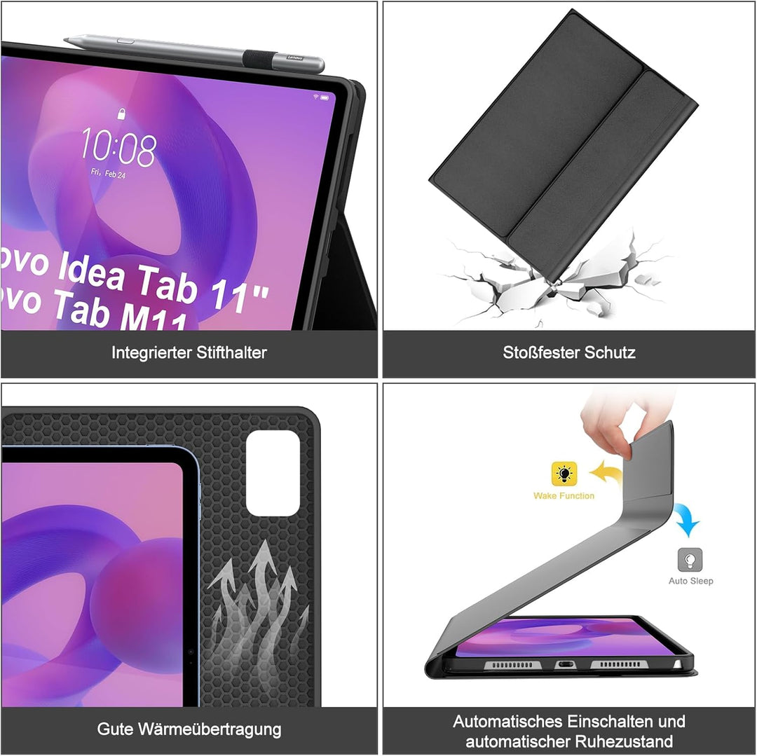 Tastatur Hülle für Lenovo Idea Tab 2025 11 Zoll (TB-336ZU TB-336FU) mit Touchpad, Kabellose Bluetoot