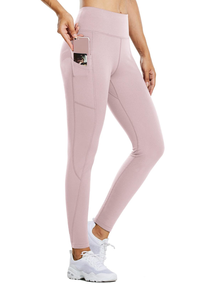 baleaf Damen Leggings Damen Reissverschlusstasche Sporthose Winter Thermo Legging gefüttert Fleeceho