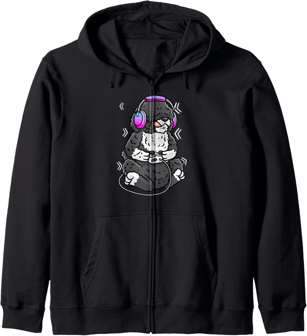 Perro De Agua Español Hund Video Gamer Spanischer Wasserhund Kapuzenjacke