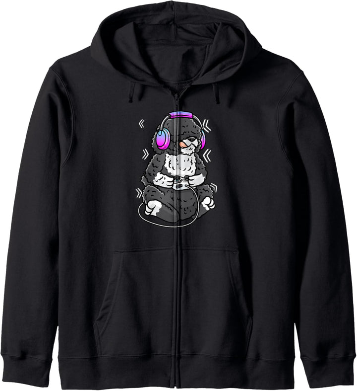 Perro De Agua Español Hund Video Gamer Spanischer Wasserhund Kapuzenjacke