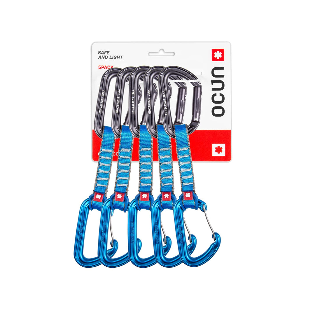 Ocun Hawk QD Combi PA 16 5-Pack Expressset Expressschlingen Blue 10CM, Blue 10CM