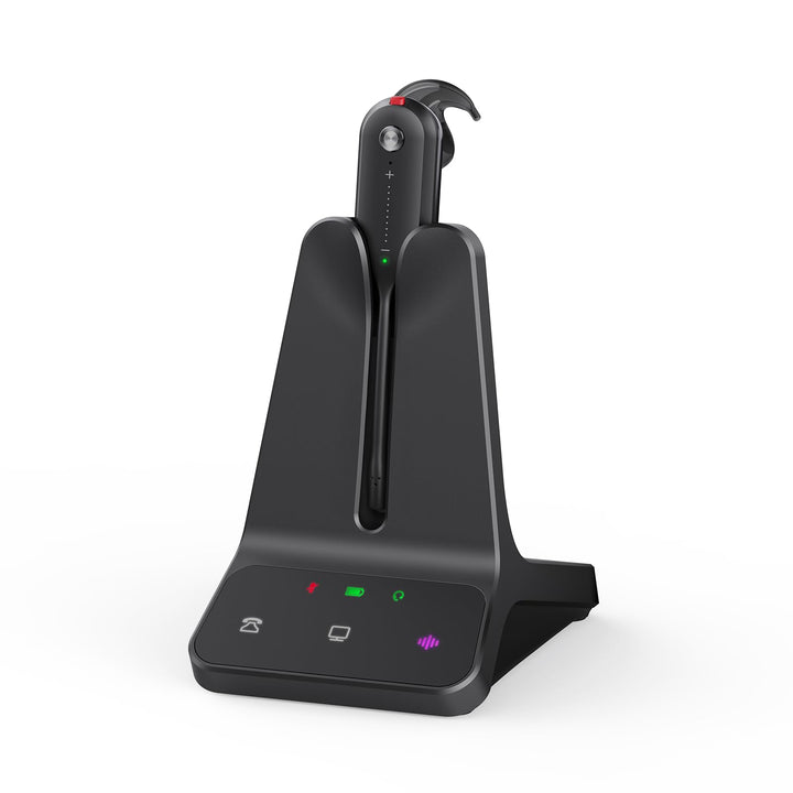 Yealink WH63 E2 DECT Kabellos mit Mikrofon, Einohr Kabelloses Headset für Computer-Telefon,2X Noise